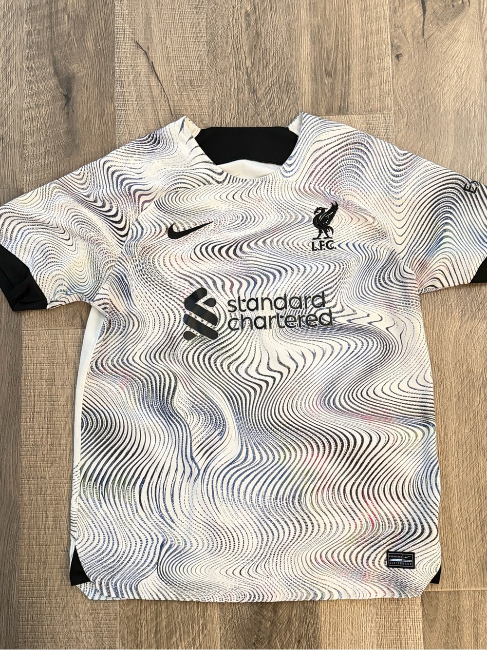Nike White/Black Liverpool FC Kids Soccer Jersey